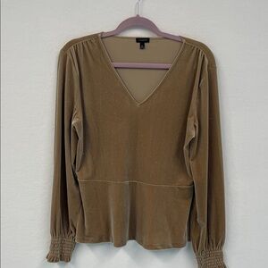 Talbots Gold Plush Blouse